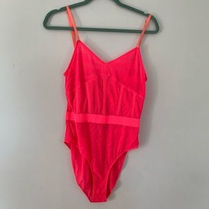 Isaac Mizrahi Neon Pink Bodysuit